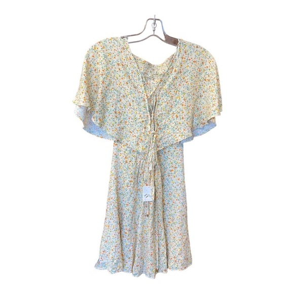 Free People Florence Mini‎ Dress Ivory Combo NWT XS - Picture 9 of 9